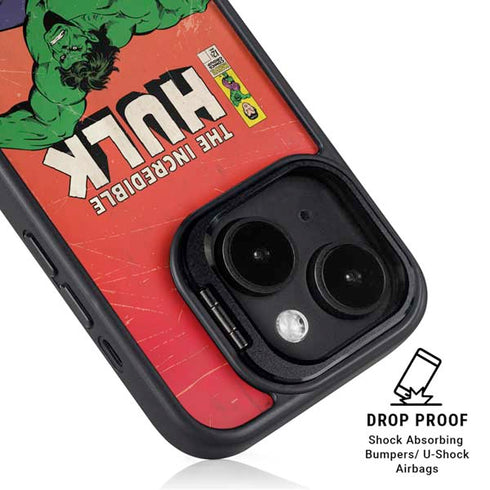 Marvel Classic Comics The Incredible Hulk iPhone 14 Kickstand Case